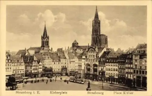 Ak Strasbourg Straßburg Elsass Bas Rhin, Kleberplatz