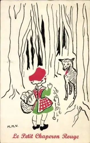 Künstler Ak Märchen, Gebrüder Grimm, Rotkäppchen, Campagne pour la Sauvegarde de l'Enfance