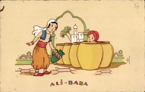 Künstler Ak Gil, Ali-Baba