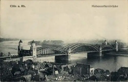 Ak Köln am Rhein, Hohenzollernbrücke