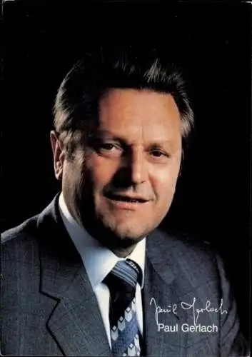 Ak MdB Paul Gerlach, CSU, Portrait, Autogramm