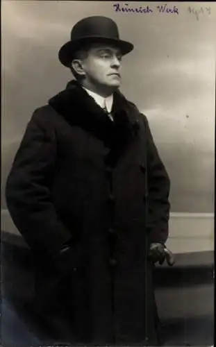 Ak Opernsänger Heinrich Werk, Portrait