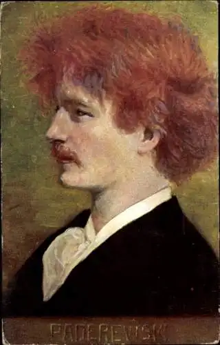 Ak Komponist und Ministerpräsident von Polen Ignacy Jan Paderewski