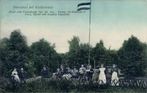 Ak Hamburg Wandsbek Rahlstedt Meiendorf, Hotel zum Fahrenkrug, Inh. Jul. Aue