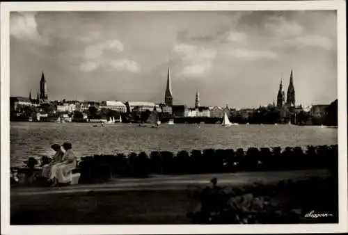 Ak Hamburg, Außenalster, Panorama