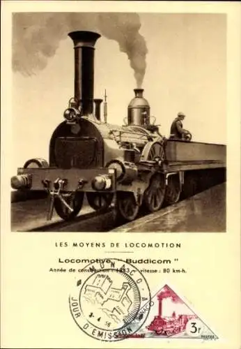 Maximum Ak Les Moyens de Locomotion, Locomotive Buddicom, 1843