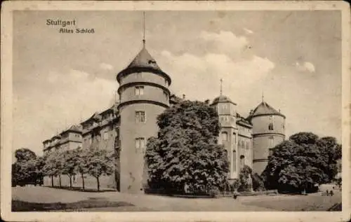 Ak Stuttgart in Württemberg, altes Schloss