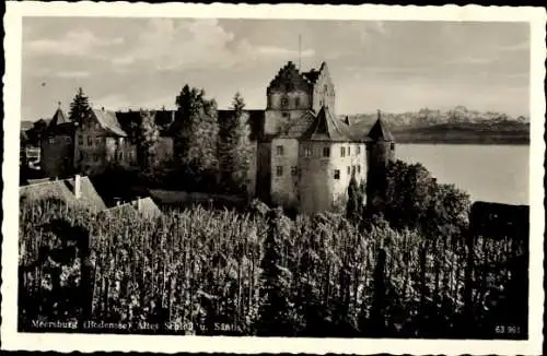 Ak Meersburg am Bodensee, Altes Schloss, Säntis