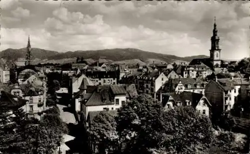 Ak Offenburg in Baden Schwarzwald, Teilansicht, Kirche