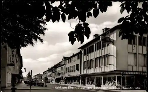 Ak Kehl am Rhein, Kaufhaus Schneider, Hauptstraße, Geschäft Kapp