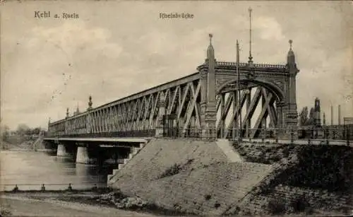 Ak Kehl am Rhein, Rheinbrücke