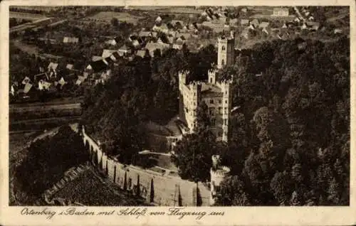 Ak Ortenberg in Baden, Schloss Ortenberg, Fliegeraufnahme