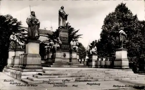 Ak Worms am Rhein, Lutherdenkmal, Reuchlin, Augsburg, Friedrich der Weise, Speyer, Petrus Waldus