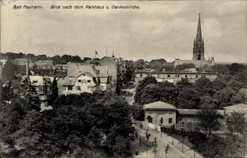 Ak Bad Nauheim in Hessen, Teilansicht, Parkhaus, Dankeskirche