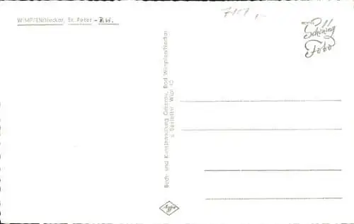 Ak Bad Wimpfen am Neckar, St. Peter, Kirche