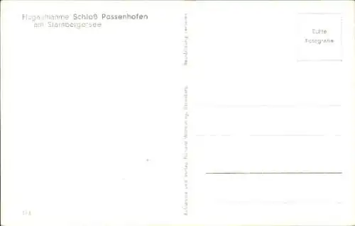 Ak Possenhofen Pöcking am Starnberger See Oberbayern, Schloss, Fliegeraufnahme