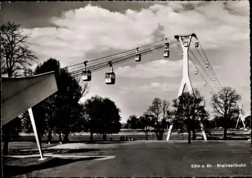 Ak Köln am Rhein, Rheinseilbahn