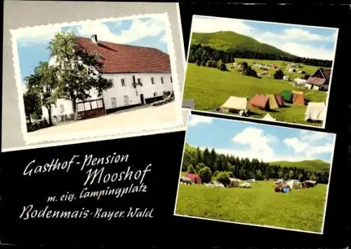 Ak Bodenmais in Niederbayern, Gasthof Pension Mooshof, Campingplatz