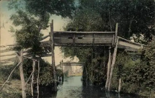 Ak Giethoorn Overijssel Niederlande, Brücke