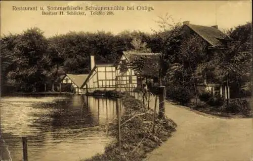 Ak Wiescheid Langenfeld im Rheinland, Gasthaus Schwanenmühle bei Ohligs