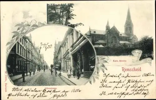 Ak Remscheid im Bergischen Land, Alleestraße, Kath. Kirche
