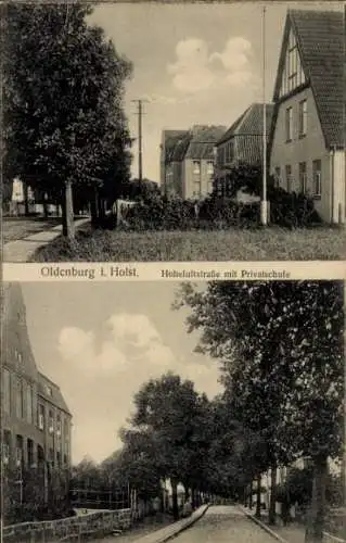 Ak Oldenburg in Holstein, Hoheluftstraße, Privatschule