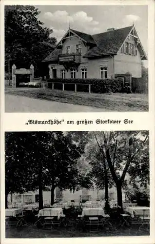 Ak Storkow in der Mark, Gasthaus Bismarckhöhe am gr. Storkower See, Reichenwalderstraße