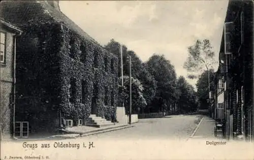 Ak Oldenburg in Holstein, Dolgentor, Straßenpartie