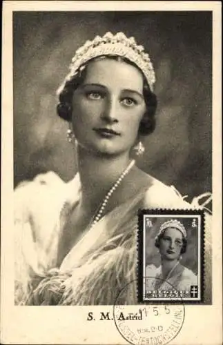 Maximum Ak Astrid von Schweden, Königin von Belgien, Portrait