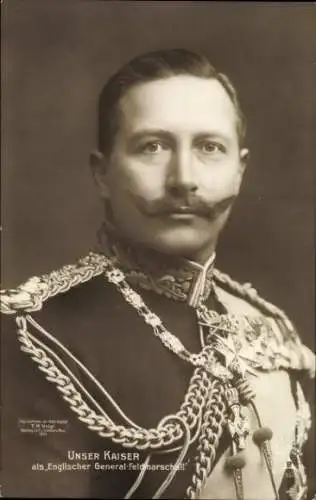 Ak Kaiser Wilhelm II., Portrait als Englischer General-Feldmarschall