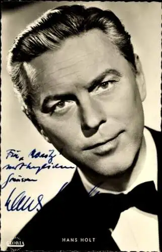 Ak Schauspieler Hans Holt, Portrait, Autogramm, Film Die Trapp-Familie