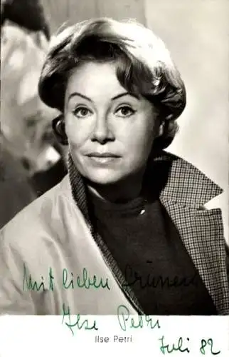 Ak Schauspielerin Ilse Petri, Portrait, Autogramm