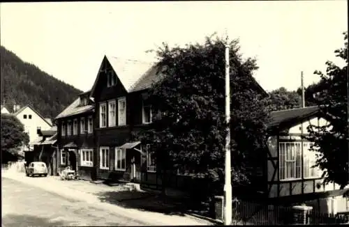 Ak Mellenbach Glasbach im Schwarzatal Thüringen, Gasthaus Sauerbrey