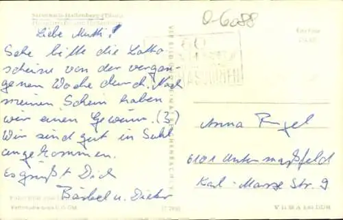 Ak Steinbach Hallenberg im Thüringer Wald, Hauptstraße und Hattenburg