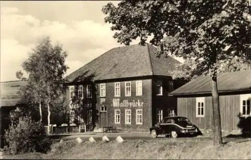 Ak Großbreitenbach in Thüringen, Gasthof Wallbrücke