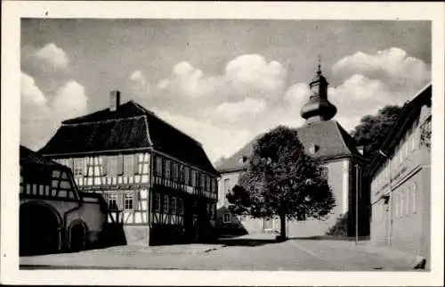 Ak Benshausen in Thüringen, Markt mit Kirche