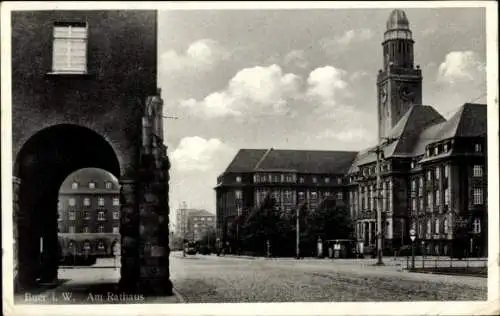 Ak Buer Gelsenkirchen im Ruhrgebiet, Am Rathaus