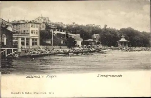 Ak Sassnitz auf Rügen, Strandpromenade