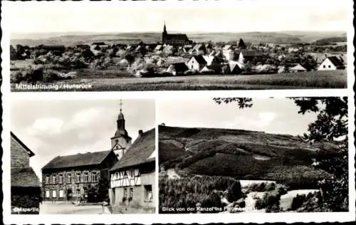 Ak Mittelstrimmig im Hunsrück, Panorama, Ortspartie