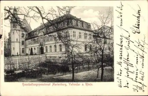 Ak Vallendar am Rhein, Haushaltungspensionat Marienburg