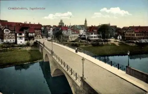 Ak Crailsheim in Württemberg, Jagstbrücke