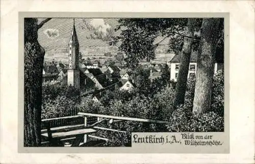 Ak Leutkirch im Allgäu Württemberg, Blick von der Wilhelmshöhe