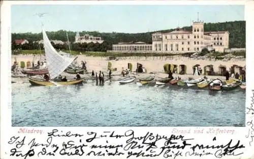 Ak Międzyzdroje Ostseebad Misdroy Pommern, Strand, Kaffeeberg