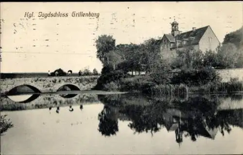 Ak Grillenburg Tharandt Sachsen, Königliches Jagdschloss Grillenburg