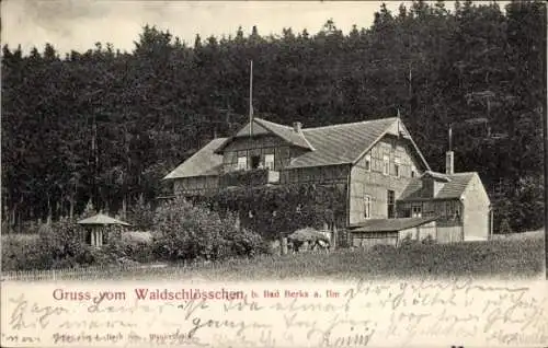 Ak Bad Berka in Thüringen, Gasthaus Waldschlösschen