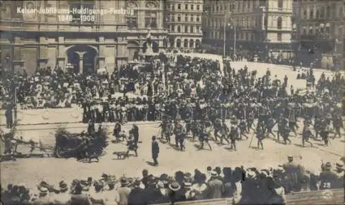 Ak Wien, Kaiser-Jubiläums-Huldigungs-Festzug, Fest, 1908