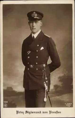 Ak Prinz Sigismund von Preußen, Leutnant zur See, Uniform