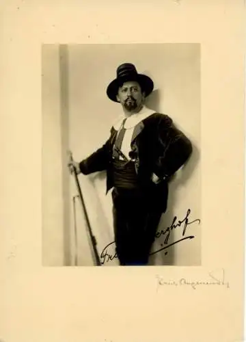 Ak Schauspieler Fritz Berghof, Portrait, Autogramm