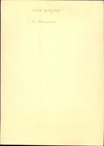 Ak Schauspieler Fritz Berghof, Autogramm