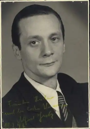 Ak Schauspieler Alfred Jork, Portrait, Autogramm